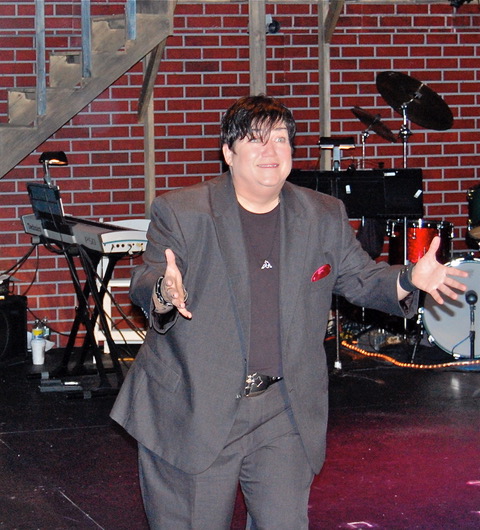Lea DeLaria performing as Max Stein in Insatiable Hunger